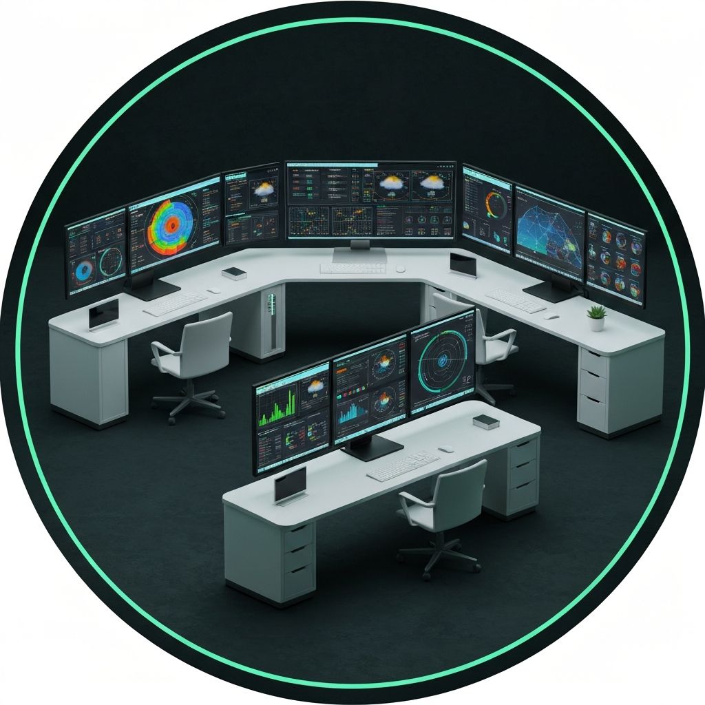 Weather monitoring station with data displays